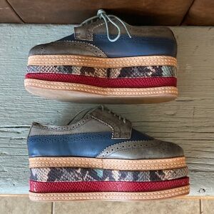 Women’s sz 6M JEFFREY CAMPBELL CALIF Handmade HAVANA Last Platforms Like New